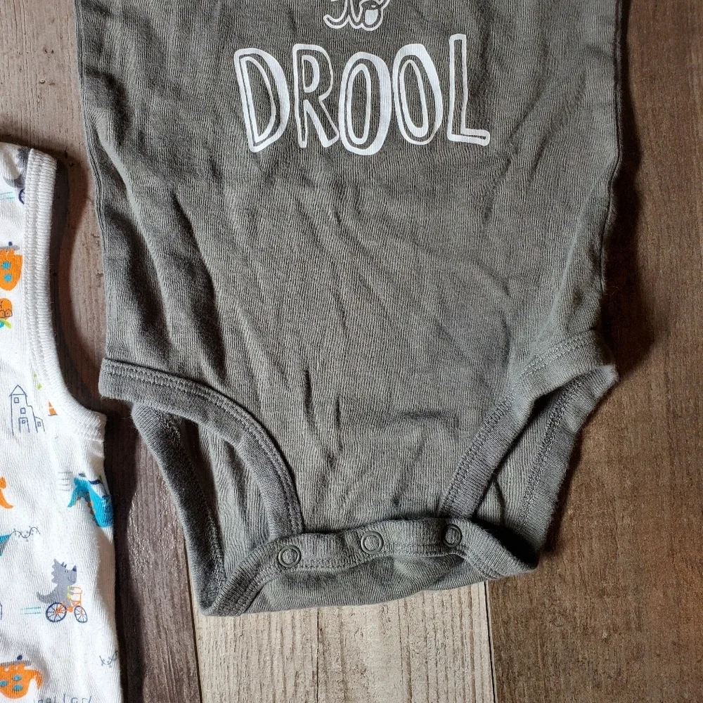 Carter's, Garanimals & Okie Dokie Baby Boy Bodysuit Onesie Bundle Size 12m 3pc